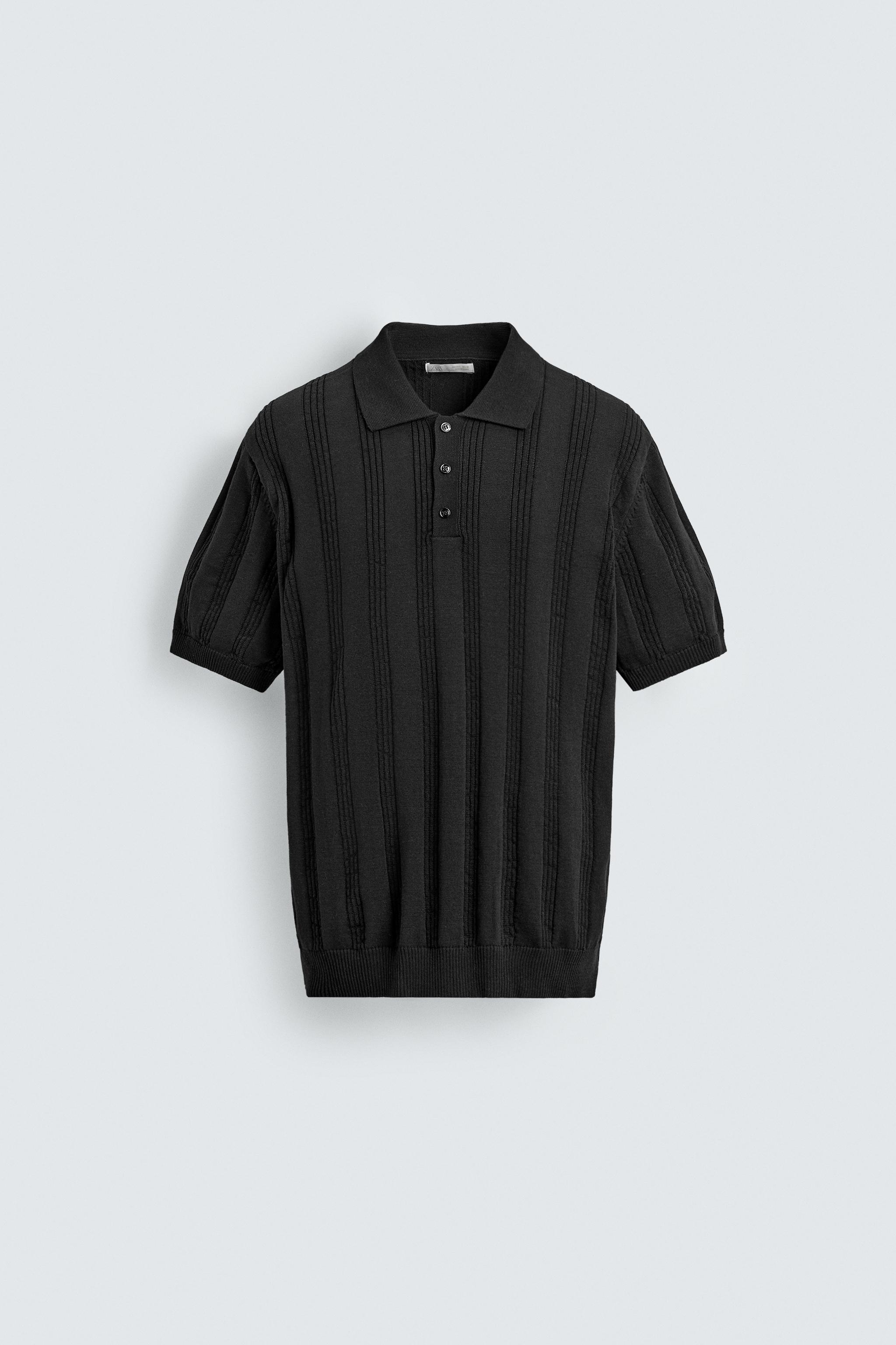 REGULAR FIT KNIT TEXTURED POLO